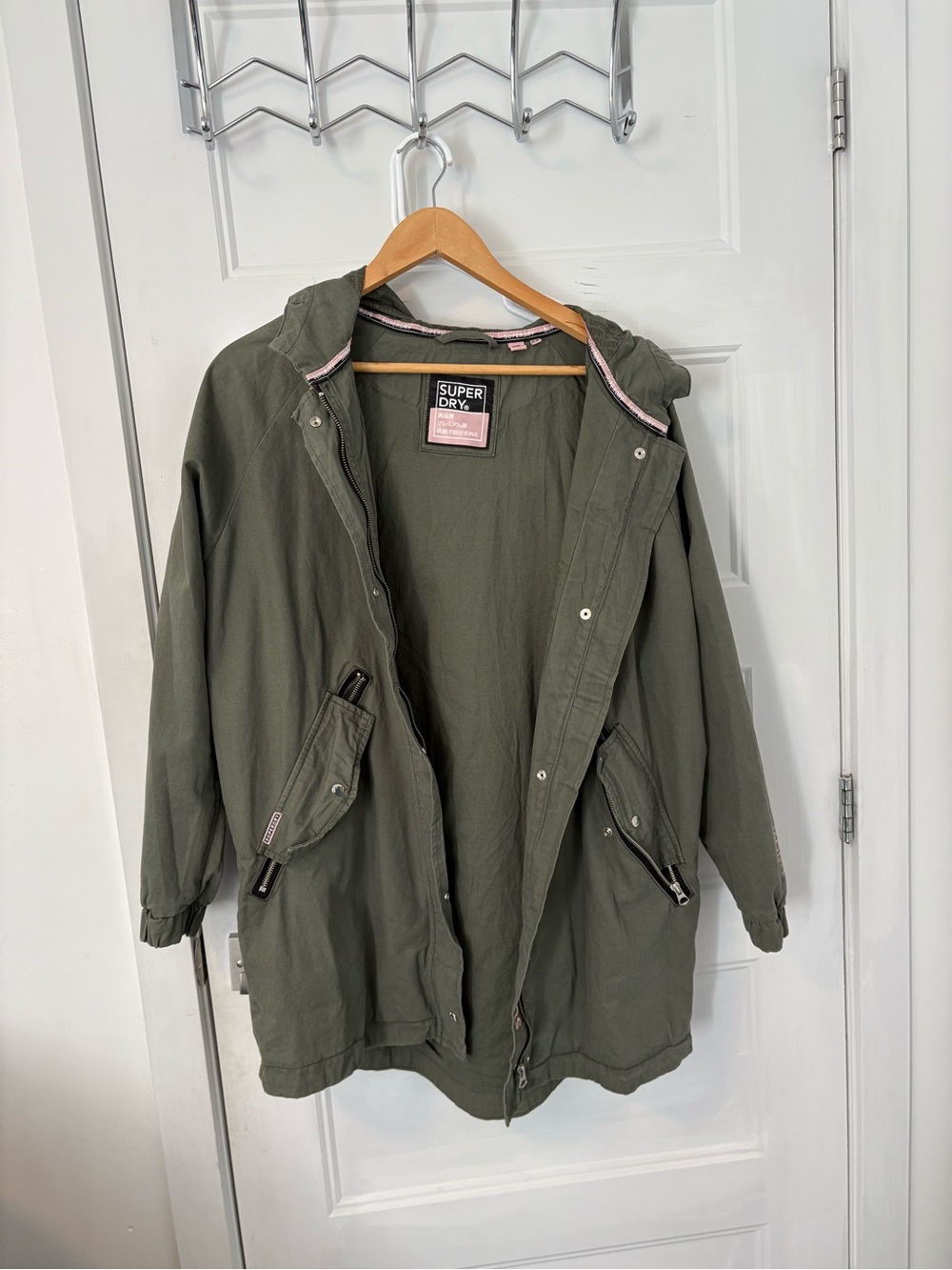 Superdry Olive Green Hooded Utility Parka Jacket